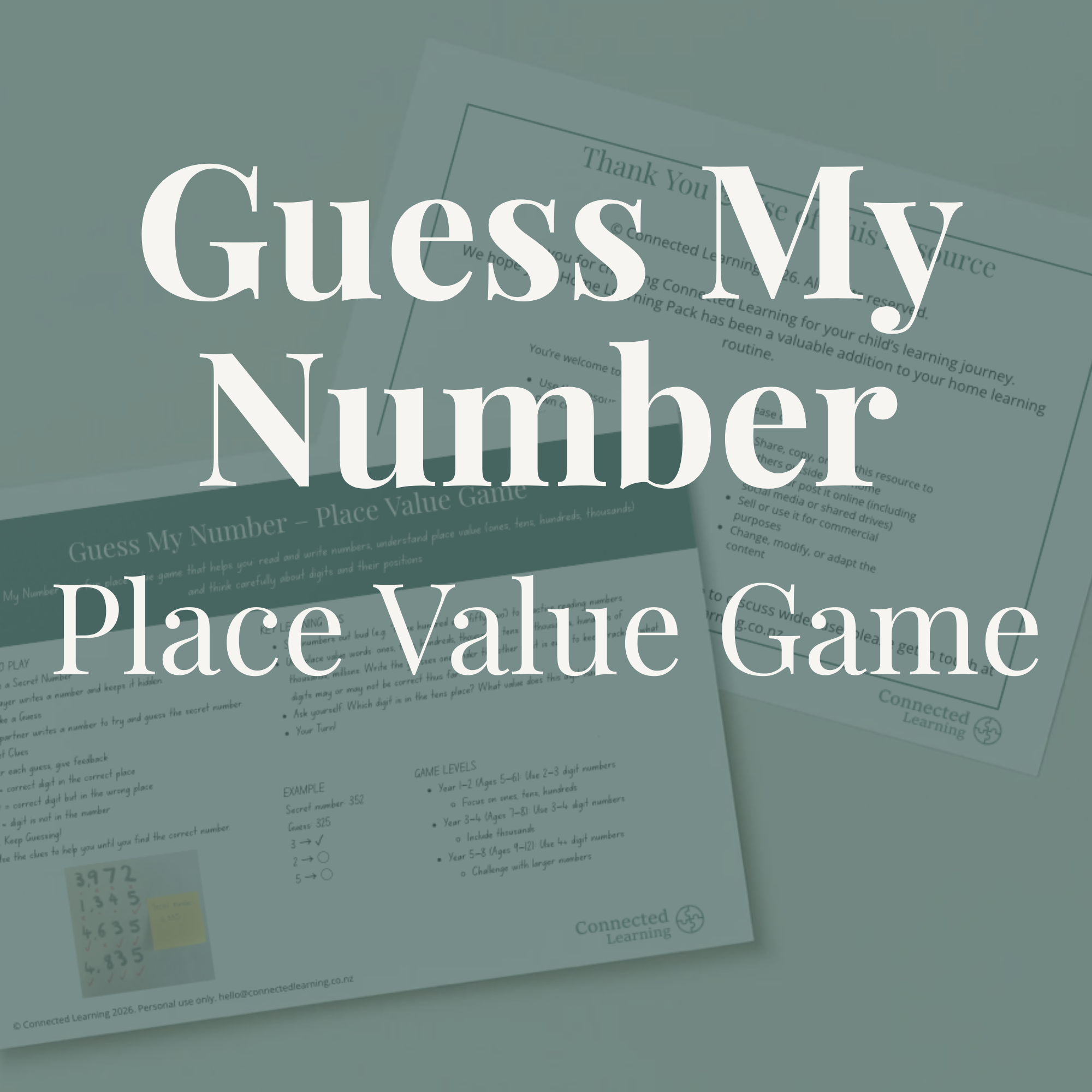 Guess My Number - Place Value Game